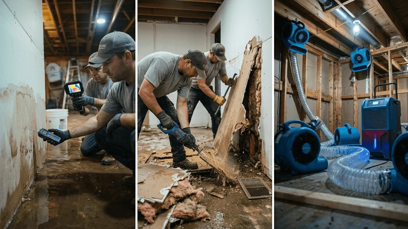 Water damage restoration team in Katy, TX